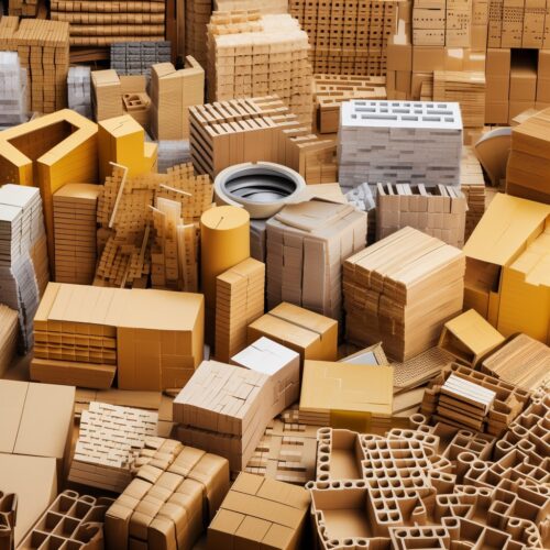 Array of packaging materials