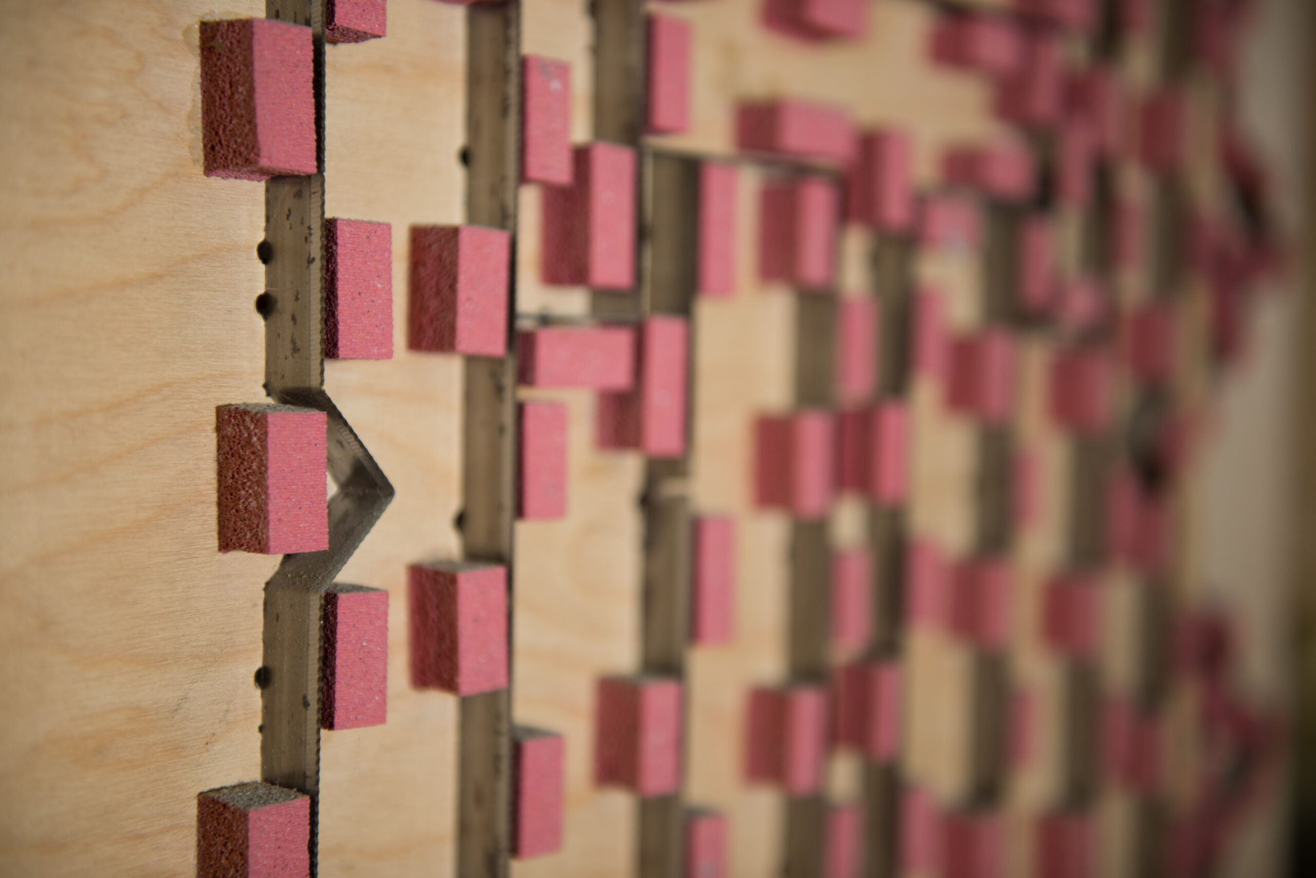 Close-up of cutting die