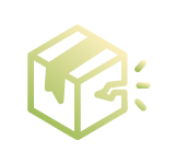 Delivery box with glowing light effect icon